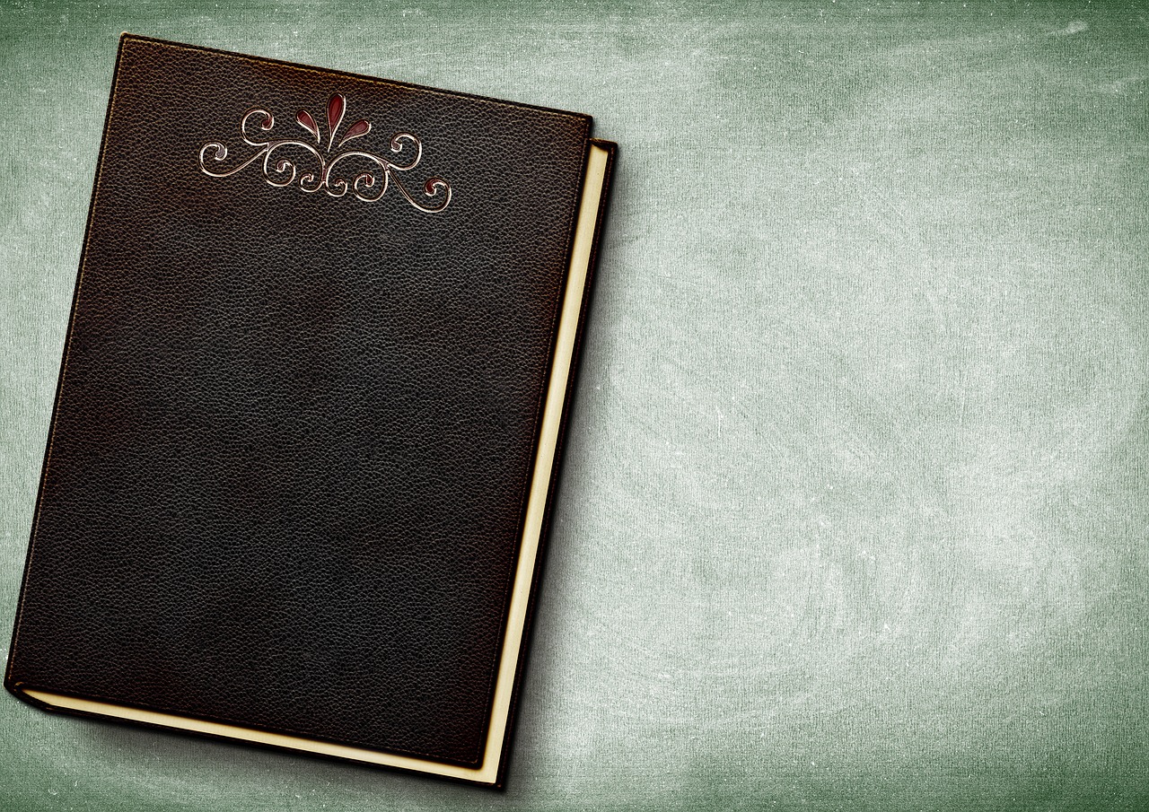 The chambers' old leather-bound ledger, closed on the table